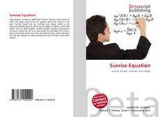Bookcover of Sunrise Equation
