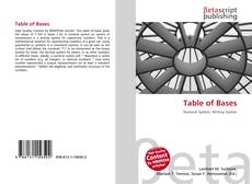 Couverture de Table of Bases