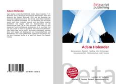 Portada del libro de Adam Holender