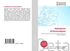 Couverture de Adalsteinn Kristmundsson