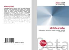 Capa do livro de Metallography 