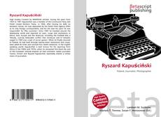 Ryszard Kapuściński kitap kapağı