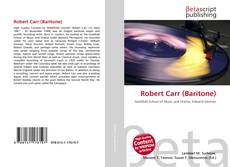 Buchcover von Robert Carr (Baritone)