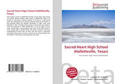 Capa do livro de Sacred Heart High School (Hallettsville, Texas) 