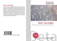 Bookcover of Don't- Care (logic)