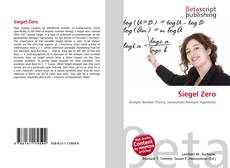 Capa do livro de Siegel Zero 