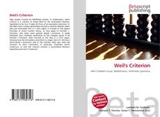 Portada del libro de Weil's Criterion