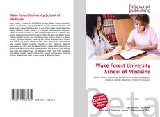 Portada del libro de Wake Forest University School of Medicine