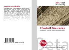 Portada del libro de Intended Interpretation