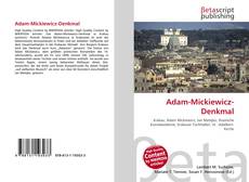 Adam-Mickiewicz-Denkmal kitap kapağı