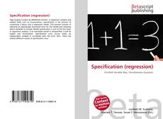 Bookcover of Specification (regression)