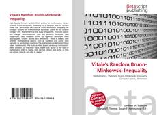 Bookcover of Vitale's Random Brunn–Minkowski Inequality