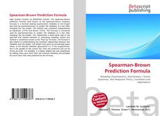 Bookcover of Spearman-Brown Prediction Formula
