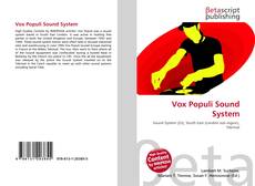 Portada del libro de Vox Populi Sound System