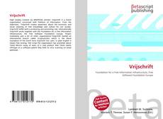 Portada del libro de Vrijschrift