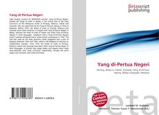 Capa do livro de Yang di-Pertua Negeri 