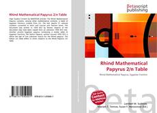 Copertina di Rhind Mathematical Papyrus 2/n Table