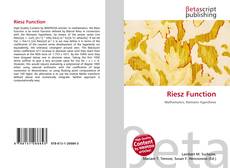 Capa do livro de Riesz Function 