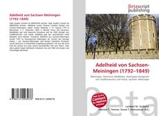 Bookcover of Adelheid von Sachsen-Meiningen (1792–1849)