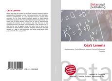 Capa do livro de Céa's Lemma 