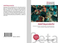 Portada del libro de Adolf Bayersdorfer