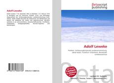 Buchcover von Adolf Leweke