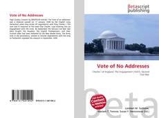 Обложка Vote of No Addresses