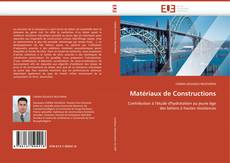 Buchcover von Matériaux de Constructions