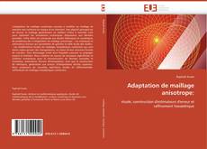 Bookcover of Adaptation de maillage anisotrope: