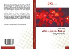 L'être comme perfection kitap kapağı