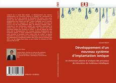 Buchcover von Développement d''un nouveau système d''implantation ionique