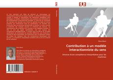 Buchcover von Contribution à un modèle interactionniste du sens