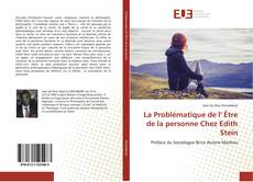 Bookcover of La Problématique de l' Être de la personne Chez Edith Stein