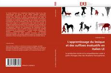 Buchcover von L''apprentissage du lexique et des suffixes évaluatifs en italien LE