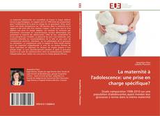 Bookcover of La maternité à l'adolescence: une prise en charge spécifique?