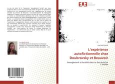 Buchcover von L’expérience autofictionnelle chez Doubrovsky et Beauvoir