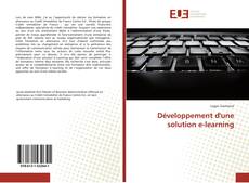 Capa do livro de Développement d'une solution e-learning 