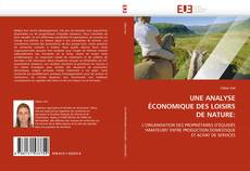 Обложка UNE ANALYSE ÉCONOMIQUE DES LOISIRS DE NATURE: