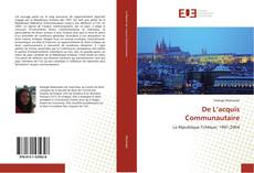 Bookcover of De L’acquis Communautaire