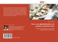 Buchcover von Pour une alphabétisation de qualité au Burkina Faso