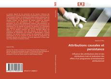 Attributions causales et persistance kitap kapağı