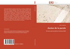 Portada del libro de Ascèse de la parole