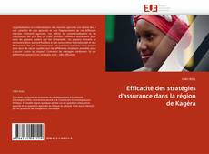 Portada del libro de Efficacité des stratégies d''assurance dans la région de Kagéra