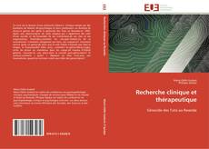 Capa do livro de Recherche clinique et thérapeutique 