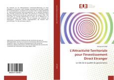 Buchcover von L'Attractivité Territoriale pour l'Investissement Direct Etranger