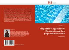 Portada del libro de Propriétés et applications thérapeutiques d'un polysaccharide marin