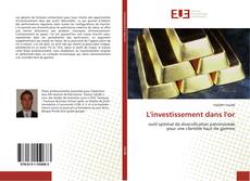 Portada del libro de L'investissement dans l'or