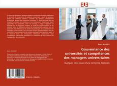 Capa do livro de Gouvernance des universités et compétences des managers universitaires 
