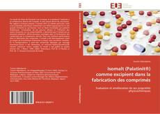 Buchcover von Isomalt (Palatinit®) comme excipient dans la fabrication des comprimés