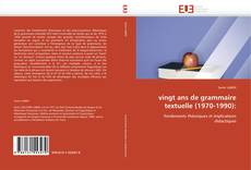 vingt ans de grammaire textuelle (1970-1990): kitap kapağı